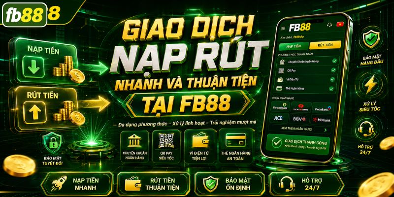 Giao dịch nạp rút nhanh và thuận tiện tại FB88