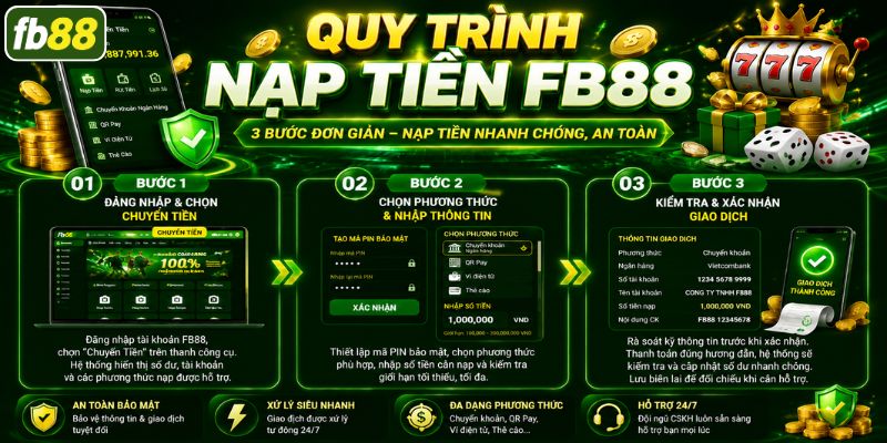 Quy trình nạp tiền FB88 nhanh chóng và an toàn
